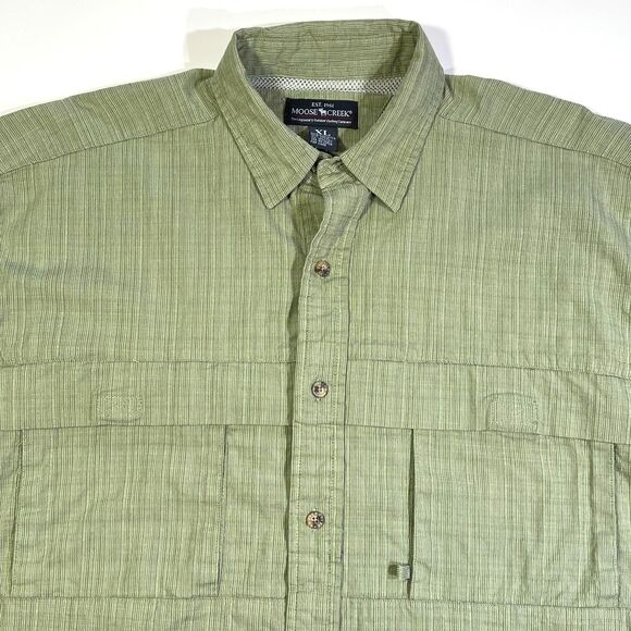 Moose Creek XL Green Vented Button-Up Shirt - Picture 3 of 6
